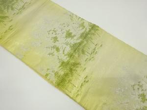 アンティーク　竹笹模様織り出し袋帯（材料）